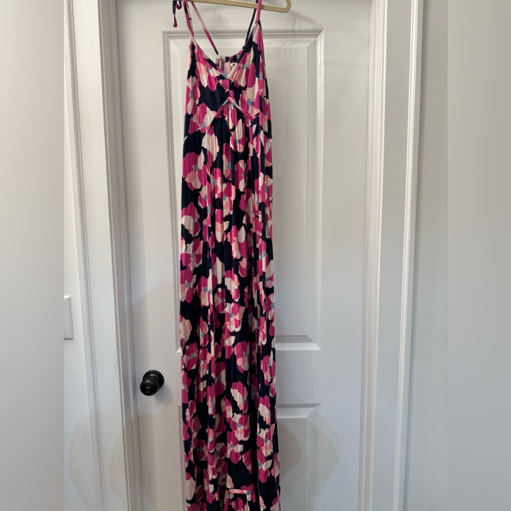 Juicy Couture Pink and Blue Floral Maxi Dress